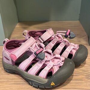 Keen Pink and Gray Outdoor Sandals with Protective Toe Cap